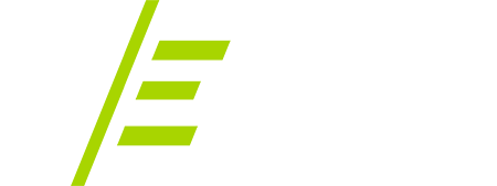 5E Advanced Material's White Rev Logo with green