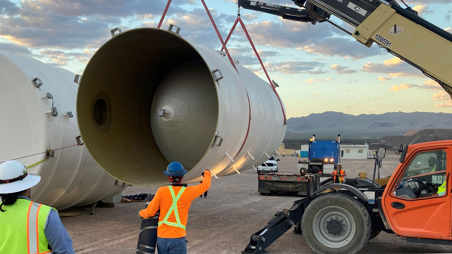 Receiving FRP Tanks for Installation on Existing Platforms